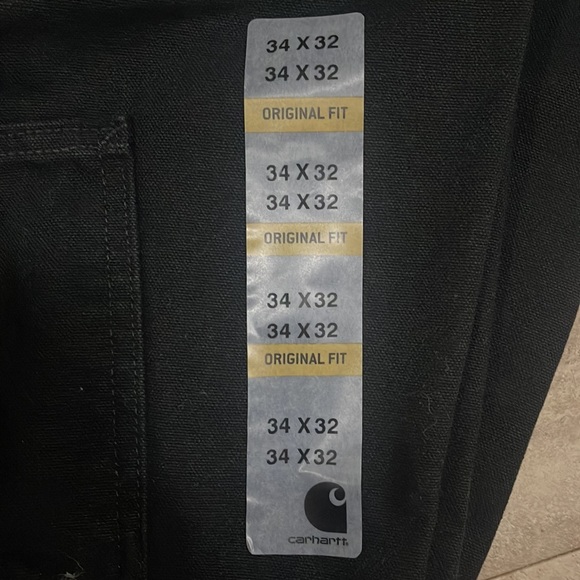 Brand NEW with Tags Men's Carhartt Black Jeans Loose Original Fit 34 x 32 - Picture 4 of 6